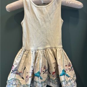 Molo Cream and Multicolor Kids Dress